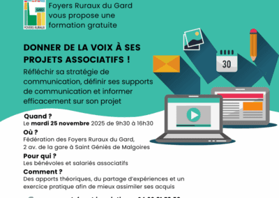 Formation Fédération des foyers ruraux du Gard