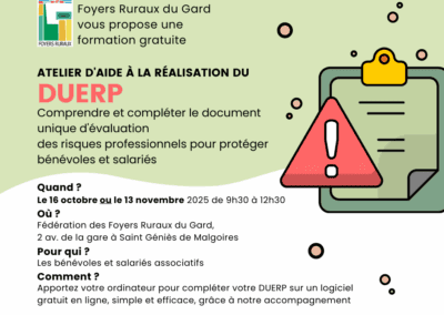 Formation Fédération des foyers ruraux du Gard